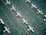Buy Aerial of Light Aircraft Parked on the Tarmac at Moorabbin Airport, Melbourne, Australia at AllPosters.com