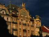Art-Nouveau Facade of the Grand Hotel Europa, Prague, Czech Republic