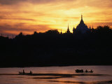 Sunrise Over Ayeyarwady River, Sagaing, Sagaing, Myanmar (Burma)