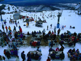 Buy Overhead View of Crowded Slopes of Whakapapa Ski Fields, Tongariro National Park, New Zealand at AllPosters.com