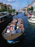 Boat Touring Canals of Christianshavn, Copenhagen, Denmark