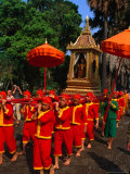 Buy Pha Bang Buddha Being Carried in Festival Procession of That Luang, Vientiane, Laos at AllPosters.com