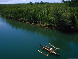 Long Boat on Loboc River, Bohol Island, Bohol, Philippines