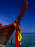 Buy Bow of Traditional Longtail Boat with Coloured Cloth to Appease Sea Spirits, Thailand at AllPosters.com