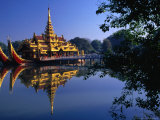Buy Floating Royal Barge, Karaweik on Lake Kandawgyi, Mandalay, Myanmar (Burma) at AllPosters.com