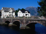 Buy Old Stone Bridge, Pub and Houses, Hellesylt, Norway at AllPosters.com