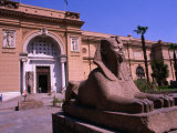 Sphinx Guarding Entrance to Egyptian Museum, Cairo, Egypt
