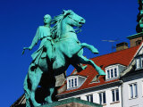 Statue of Bishop Absalon on Horseback on Hojbro Plads Square, Denmark