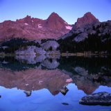 Buy Peaks of Sierra Nevada Mountains Reflected in Still Lake Waters, Ansel Adams Wilderness Area at AllPosters.com