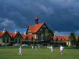 Buy Playing Croquet in Front of Former Bath House, Now Museum of Art and History, Rotorua, New Zealand at AllPosters.com
