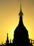 Buy Sunrise Behind Ananda Temple Spire, Bagan, Mandalay, Myanmar (Burma) at AllPosters.com