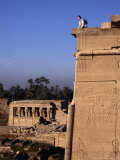 Bas Relief on Exterior Walls of the Temple of Hathor, Dendara, Egypt