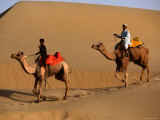 Buy Camel Drivers Crossing Sam Sand Dunes, Jaisalmer, India at AllPosters.com