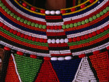 Buy Detail of Colourful Maasai Necklace for Sale in a Craft Shop, Nairobi, Kenya at AllPosters.com