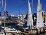 Yachts Moored in Rostock Marina, Rostock, Germany