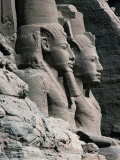Colossal Statues of the Pharaoh Ramses II Guarding the Temple Entrance, Abu Simbel, Egypt