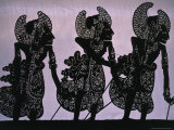Buy Silhouette of the Pandawa Brothers, Characters in a Traditional Wayang Kulit Play, Indonesia at AllPosters.com