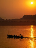 Buy Sunset Over Thanlwin River Ferry at Pa-An, Hpa-An, Kayin State, Myanmar (Burma) at AllPosters.com