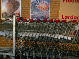 Buy Shopping Trolleys Outside a Brugsen Supermarket, Tollose, Sjaelland Island, West Zealand, Denmark at AllPosters.com
