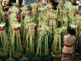 Buy Temple Offerings, Banten Tegeh, at Pura Samuan Tiga Bedulu, Gianyar, Indonesia at AllPosters.com