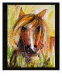 Buy Stallion In Tall Grass Painting at AllPosters.com