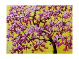 Buy Pink Blossoms On Yellow Sky VII at AllPosters.com