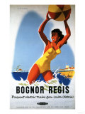 Bognor Regis, England - British Railways Girl and Beachball Poster