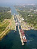 Buy Panama, Panama Canal, Container Ships in Gatun Locks at AllPosters.com