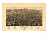 Buy Colorado - Panoramic Map of Colorado Springs No. 1 at AllPosters.com
