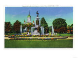 Buy Hartford, Connecticut - Corning Fountain View with State Capitol Bldg in Distance at AllPosters.com