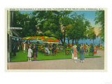 Canandaigua, New York - Dining on the Boardwalk at Roseland Park Scene