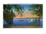 Canandaigua, New York - Sail and Motor Boats at Roseland Park Scene
