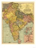 Buy India - Panoramic Map at AllPosters.com