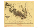 Grand Canyon of Colorado River - Panoramic Map