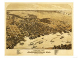 Buy Jacksonville, Florida - Panoramic Map at AllPosters.com