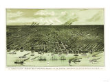 Buy Detroit, Michigan - Panoramic Map at AllPosters.com