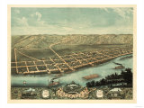 Guttenberg, Iowa - Panoramic Map