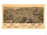 Buy Durham, North Carolina - Panoramic Map at AllPosters.com