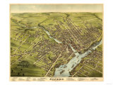 Buy Bangor, Maine - Panoramic Map at AllPosters.com
