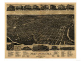 Fort Worth, Texas - Panoramic Map