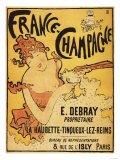 Champagne, France - E. Debray Champagne Advertisement Poster