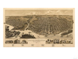 Buy La Crosse, Wisconsin - Panoramic Map at AllPosters.com