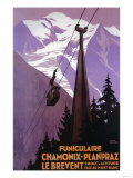 Chamonix-Mont Blanc, France - Funicular Railway to Brevent Mt.