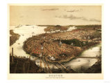 Buy Boston, Massachusetts - Panoramic Map at AllPosters.com