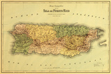Buy Puerto Rico - Panoramic Map at AllPosters.com