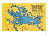 Buy Lake Winnipesaukee, Maine - Roadmap of the Lake and Highways at AllPosters.com