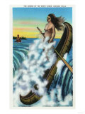 Niagara Falls, New York - Enactment of the Legend of the White Canoe