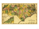 Buy North Carolina - Panoramic Map at AllPosters.com