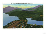 Lake Placid, New York - Aerial View of Both Lake Placid & Mirror Lake