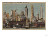 Buy New York, NY - Downtown Skyline from Staten Island at AllPosters.com